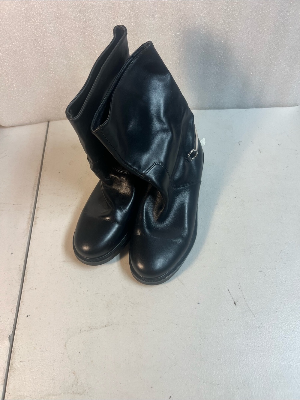 Gucci Black Slouchy Ankle Boots with Subtle Hardware